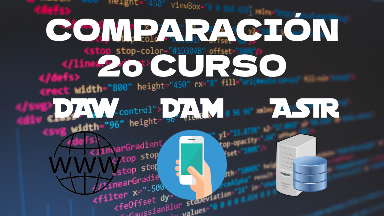 What is taught in the second year of DAW vs DAM vs ASIR?