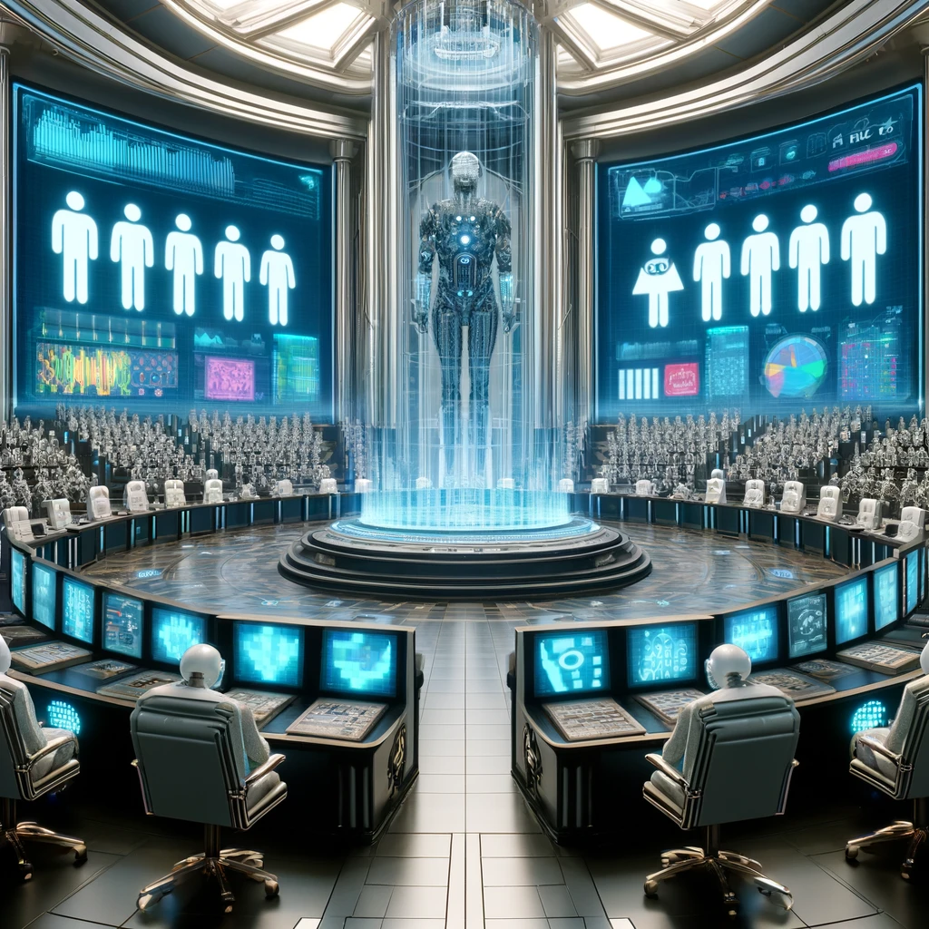 Futuristic government chamber