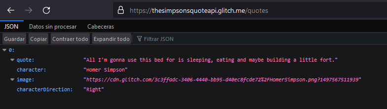 The Simpsons API